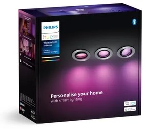 SET 3x corp de iluminat LED RGBW încastrat dimabil Philips Hue CENTURA 1xGU10/4,2W/230V