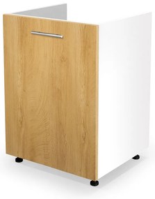 Dulap inferior Vento DK-60/82, alb / stejar miere
