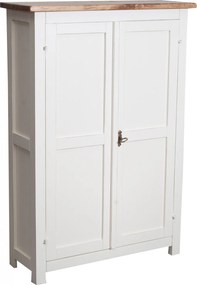 Dulap mic, L68 25 H98 cm, alb antic natur, lemn masiv