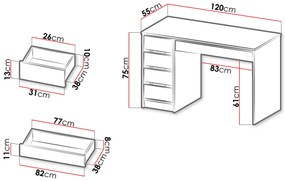 Zondo Masă PC Heranor (Negru). 1054251