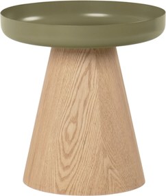 Măsuță de cafea rotundă Tresel 40 cm pentru living - natural / verde