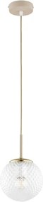 Brilagi - Lustră suspendată cu cablu STELLA 1xE27/60W/230V Ø 15 cm bej/auriu