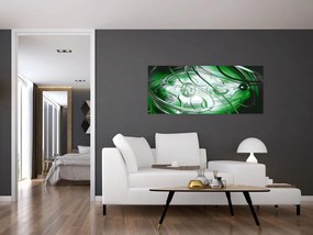 Tabloul abstract verde (120x50 cm)