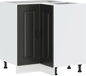 vidaXL Dulap de bază pe colț bucătărie „Kalmar” negru lemn prelucrat