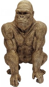 Figurina decorativa Gorilla Auriu 80cm