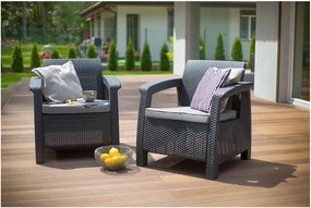 Fotoliu de grădină gri închis Corfu – Keter