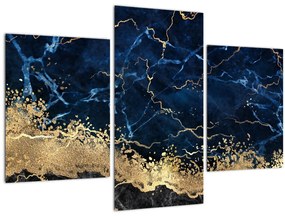 Tablou - Marmură albastru închis (90x60 cm)