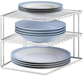 Raft suplimentar alb din oțel 25x25 cm Silos – Metaltex
