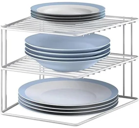 Raft suplimentar alb din oțel 25x25 cm Silos – Metaltex