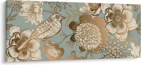 Tablou - Flori aurii (120x50 cm)