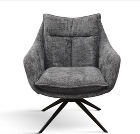 Fotoliu Magnum, structura metalica, din tesatura - GRI