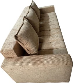 Canapea ZARA extensibila, 3 locuri, cu lada de depozitare, stofa bej auriu , 220x95x80 Bej Auriu, Stofa, 200 cm
