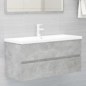 vidaXL Dulap de chiuvetă, gri beton, 100x38,5x45 cm, PAL