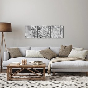 Tablou - Ramuri înzăpezite (cu ceas) (90x30 cm)