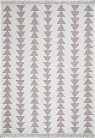 Covor 22994A, 80x150 cm, forma dreptunghiulara, bumbac, alb/bej
