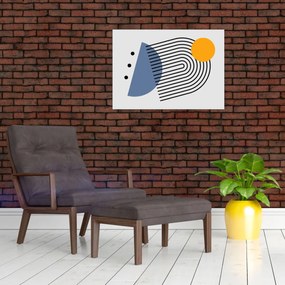 Tablou pe sticlă - Abstracție minimalistă N⁰2 (70x50 cm)