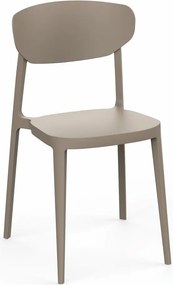 Scaun de grădină maro deschis din plastic Mare – Rojaplast