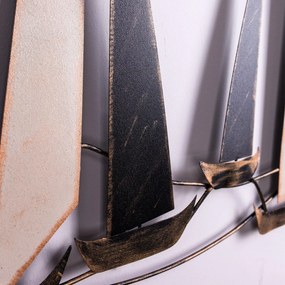 Decoratiune de perete Metal Enzo, Multicolor, 5x52x117 cm