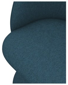 Scaun de sufragerie albastru tapițat Maia – Makamii