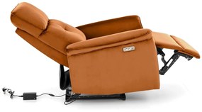 Fotoliu recliner Semir velvet cinnamon H108 cm