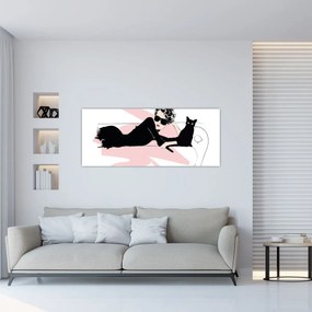 Tablou - Doamnă de modă (120x50 cm)