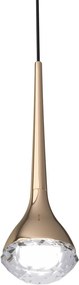Pendul LED auriu cu cristal de sticla Crima