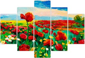 Tablou - Câmp cu maci (150x105 cm)