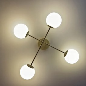 Plafonieră aplicată MOON 4xE27/15W/230V crem