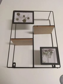 OFERTA Polita de perete cu rame foto KIVORA 40x30 cm, neagra calitatea II