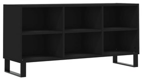 826997 vidaXL Comodă TV, negru, 103,5x30x50 cm, lemn compozit