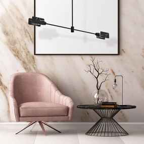 Lustră pe tijă ASTRA 2xE27/60W/230V neagră