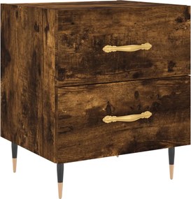 vidaXL Noptieră, stejar fumuriu, 40x35x47,5 cm, lemn compozit