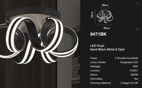 Lustra LED aplicata design modern Belle negru