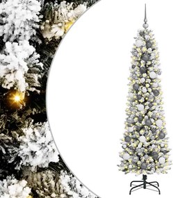 vidaXL Brad de Crăciun artificial Alb 180 cm PVC și metal și plastic