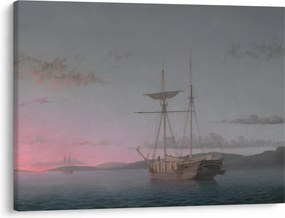 Tablou - Fitz Henry Lane, Lumber Schooners at Evening on Penobscot Bay, reproducere (70x50 cm)