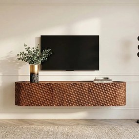 Comoda TV suspendata cu model 3D tip fagure ADLON 160cm