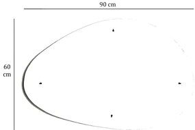 Oglindă de perete AYNA 60x90 cm ovală