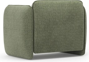 Fotoliu verde cu tapițerie din chenille Georgia – Micadoni