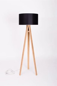 Lampadar cu abajur negru și cablu roșu Ragaba Wanda