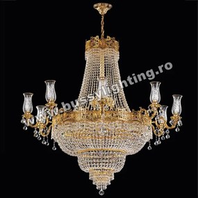 Lustra Renesans Globe cu 9 Brate, Diam 135 cm, Alama Masiv Gold - Bussy Lighting 0168-78-80