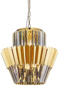 Lustră pe lanț DONNA 9xE14/40W/230V d. 45 cm auriu