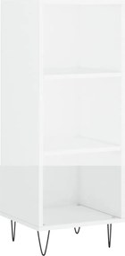 vidaXL Servantă, alb extralucios, 34,5x32,5x90 cm, lemn compozit