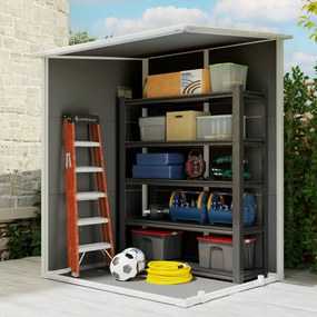 Outsunny Magazie din metal pentru gradina, Gri