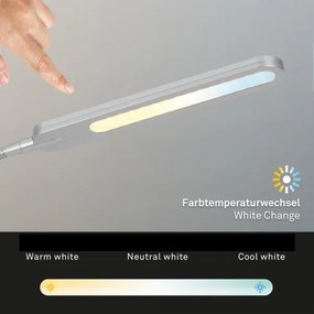 Lampă LED dimabilă de masă Briloner 7389-014 SERVO LED/8W/230V 3000/6500K