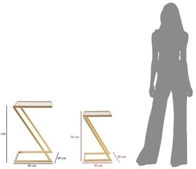 Măsuțe auxiliare cu blat din sticlă 2 buc. 40x40 cm Zet – Mauro Ferretti