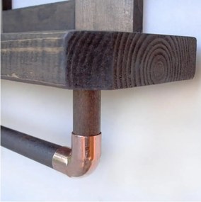 Suport prosoape baie din lemn,raft,serie wood, Homs 50 x 30 x 14 cm, 700023