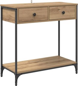 vidaXL Masă de consolă cu sertar Stejar Artizanal 75 x 34,5 x 75 cm