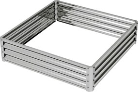 Outsunny Pat de grădină, ladă de plantare cu carcasă din oțel, argintiu, 120 x 120 x 30 cm | Aosom Romania