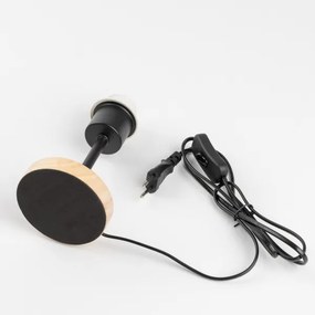 Brilagi - Lampă de masă BOBO WOOD 1xE27/25W/230V stejar/negru/alb/iepurași