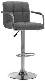 vidaXL Scaun de bar, gri deschis, material textil